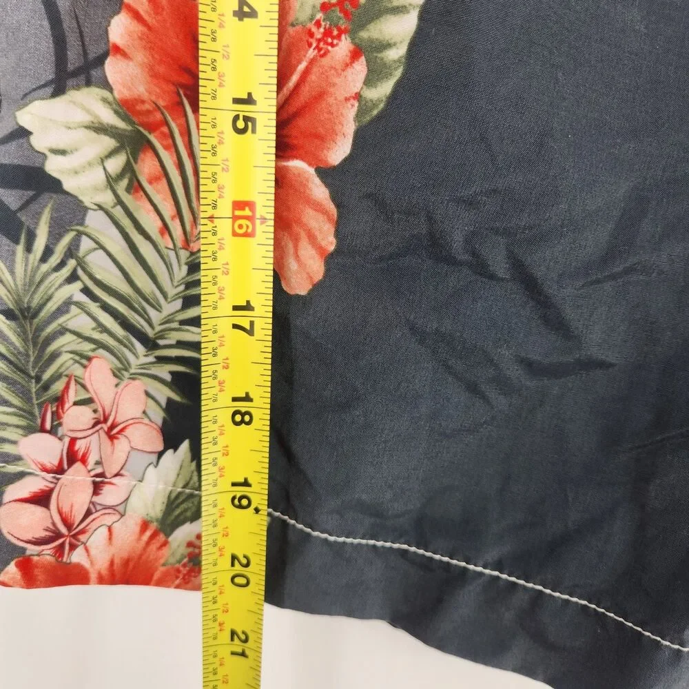 Tommy Bahama Navy Blue Large Floral Lined Swimming‎ Trunks